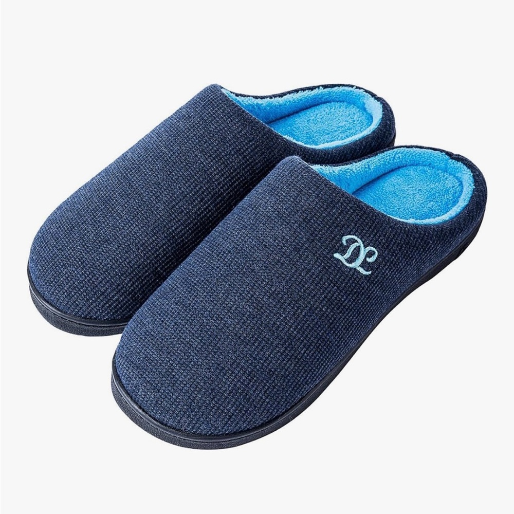 DL Mens Memory Foam Slippers Comfortable House Slippers For Men